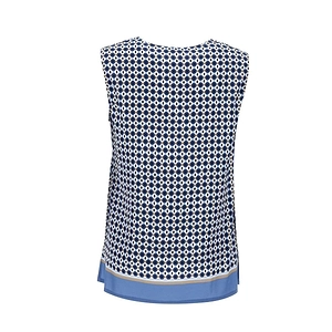 Kangra Micro Print Sleeveless Top