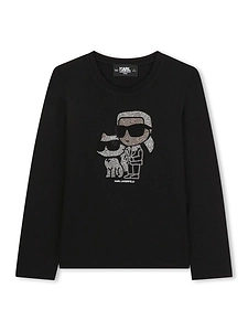 Karl Lagerfeld Kids Logo Long-Sleeve Top