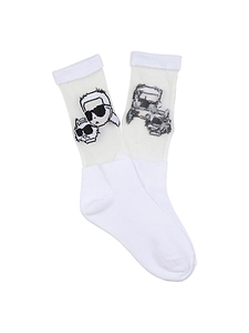 Karl Lagerfeld Kids Logo Knit Socks