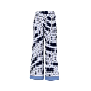 Kangra Micro-Print Wide-Leg Pants