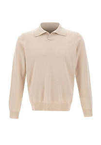 Kangra Open-Collar Long-Sleeve Polo Shirt