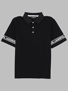 Karl Lagerfeld Kids Logo Trim Polo Shirt