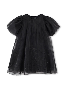 Karl Lagerfeld Kids Puff-Sleeve Dress