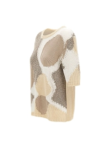 Patchwork Short-Sleeve Sweater
