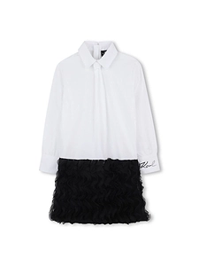 Karl Lagerfeld Kids Ruffled Hem Dress