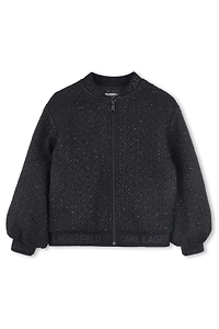 Karl Lagerfeld Kids Textured Bomber Jacket
