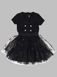 Karl Lagerfeld Kids Tulle Skirt Dress