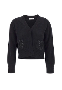 Rhinestone Pocket Cardigan