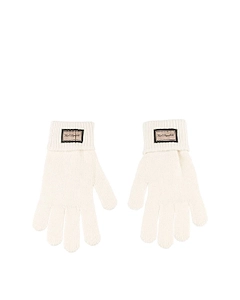 Karl Lagerfeld Logo-Cuff Knit Gloves