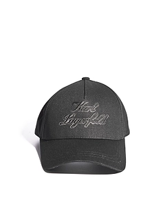 Karl Lagerfeld Logo Embroidered Curved Peak Cap