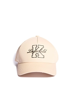 Karl Lagerfeld Logo Printed Curved Peak Cap