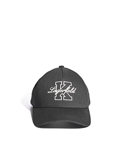 Karl Lagerfeld Logo Printed Curved Peak Cap