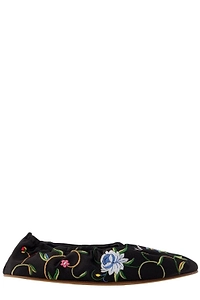 Kenzo Floral Embroidered Ballet Flats