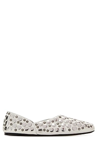 Khaite Stud-Embellished Jane Ballerinas