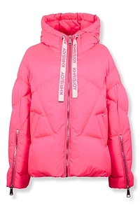 Khrisjoy Hooded Zip-Up Quilted Jacket