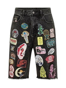 Kidsuper Patchwork Denim Shorts