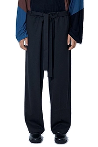 Drawstring Wide-Leg Trousers