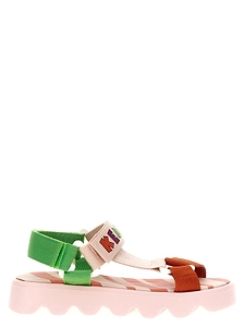 Kenzo Kids Logo-Band Colour-Block Touch Strap Sandals