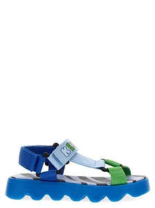 Kenzo Kids Logo-Band Colour-Block Touch Strap Sandals