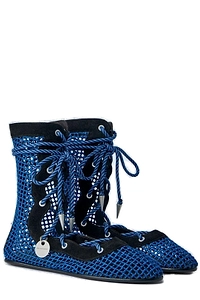 Kiko Kostadinov Reticella Mesh Lace-Up Boots