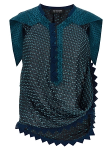 Weathervane Draped Patchwork Top