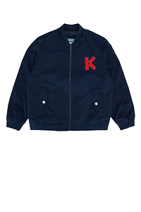 Kenzo Kids Logo-Embroidered Zipped Bomber Jacket