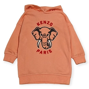 Kenzo Kids Logo Patch Hooded Dress