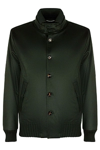 Kired Ribbed Hem High Neck Jacket