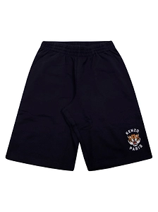 Kenzo Kids Logo Printed Elastic Waist Shorts