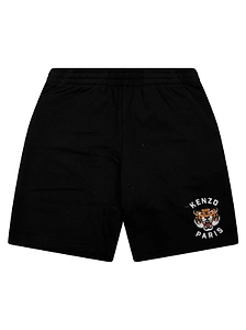 Kenzo Kids Logo Printed Elastic Waist Shorts