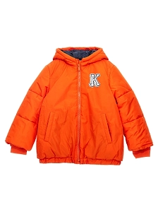 Kids Logo-Printed Zipped Hooded Jacket