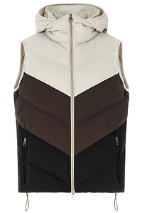 Kiton Chevron Drawstring Hem Padded Gilet