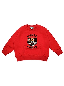 Kenzo Kids Long Sleeve Tiger-Embroidered Sweatshirt