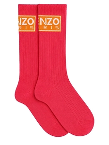 Kenzo Kids Logo Ribbed Socks