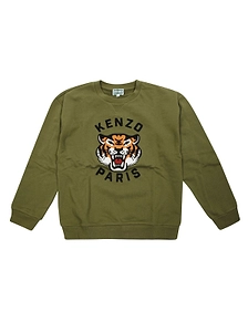 Kenzo Kids Long Sleeve Tiger-Embroidered Sweatshirt