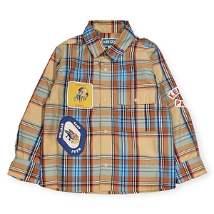 Kenzo Kids Plaid Button-Up Shirt