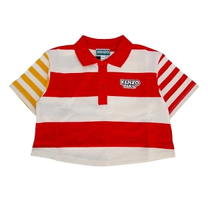 Kenzo Kids Striped Straight Hem Polo Shirt