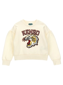Kenzo Kids Tiger-Embroidered Crewneck Sweatshirt
