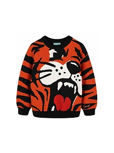 Kenzo Kids Tiger Motif Crewneck Jumper