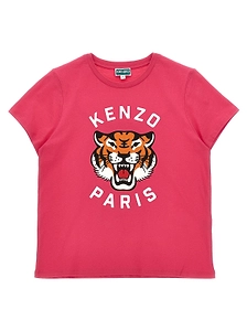 Kenzo Kids Logo Printed Crewneck T-Shirt