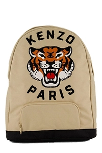 Kenzo Kids Zipped Tiger Embroidered Backpack