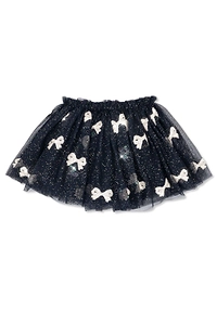Sequin Bow Tulle Skirt