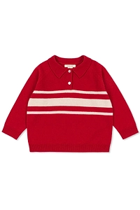 Konges Slojd Striped Polo Knitted Sweater