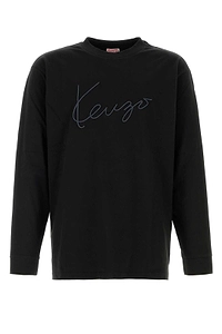 Kenzo Logo Embroidered Long Sleeved T-Shirt