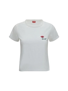Kenzo Logo Embroidered Short Sleeved T-Shirt