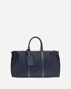 Kiton Leather Trim Travel Duffle Bag