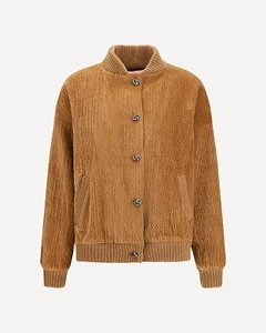 Kristina Ti Cropped Corduroy Bomber Jacket