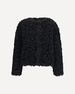 Kristina Ti Curly Plush Short Coat