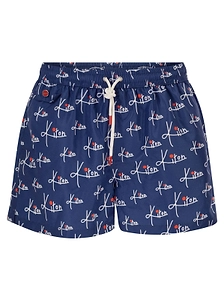 Kiton Logo-Print Swim Shorts