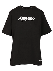 Kenzo Logo Printed Crewneck T-Shirt